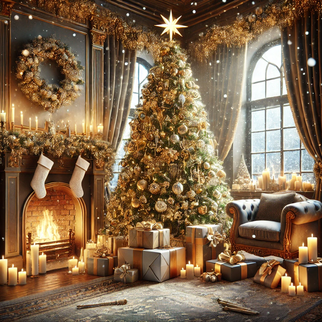 Mennsker rundt juletre