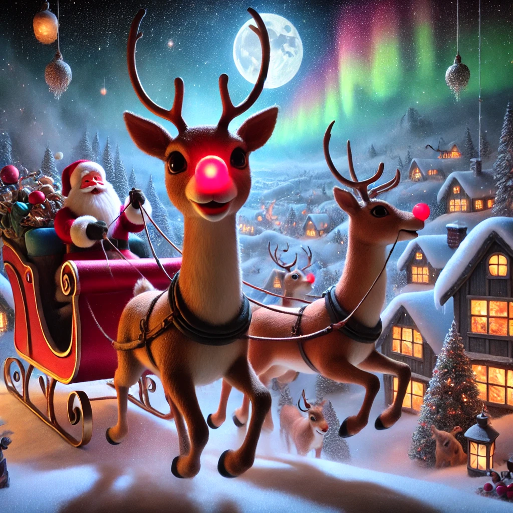 Rudolf er rød på nesen