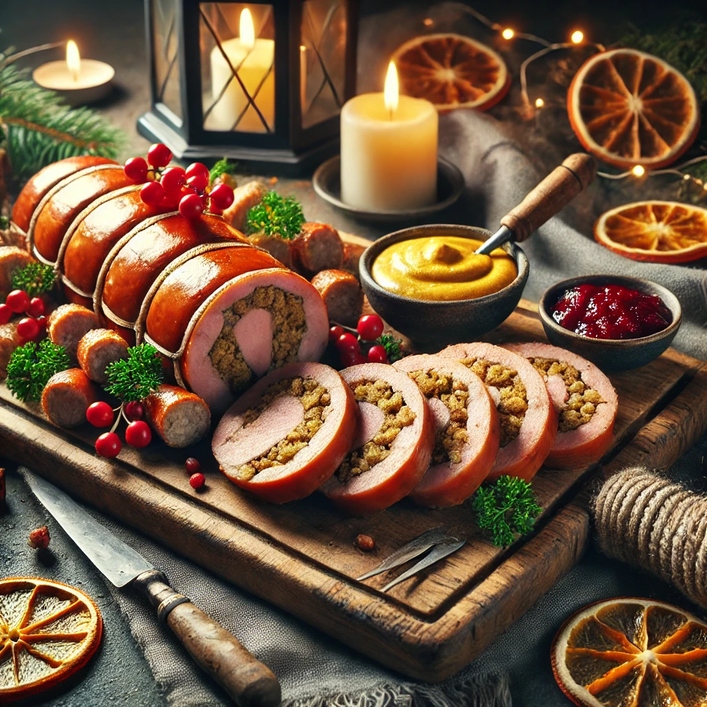 Julepølse med fyll