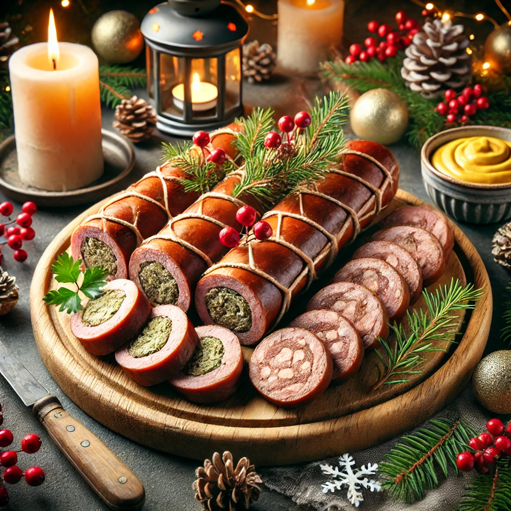 Julepølse med fyll
